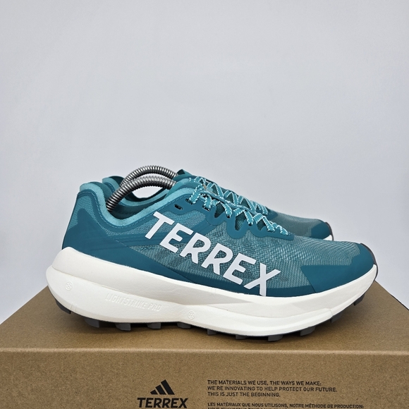 Adidas Women'sTerrex Agravic Speed Trail Pure Teal Trail Running Shoes Size 8 - Picture 3 of 8